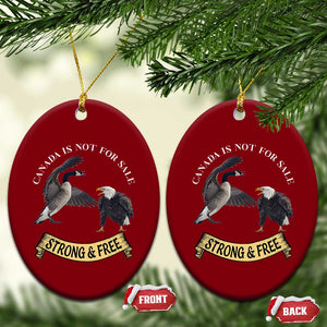 Elbows Up Ceramic Ornament Canada Is Not For Sale Goose Vs Eagle TS02 Print Your Wear