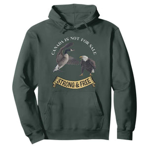 Elbows Up Hoodie Canada Is Not For Sale Goose Vs Eagle TS02 Dark Forest Green Print Your Wear