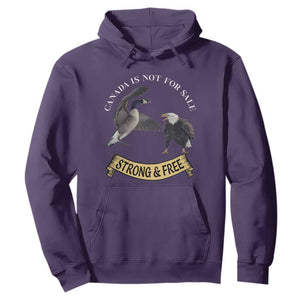 Elbows Up Hoodie Canada Is Not For Sale Goose Vs Eagle TS02 Purple Print Your Wear