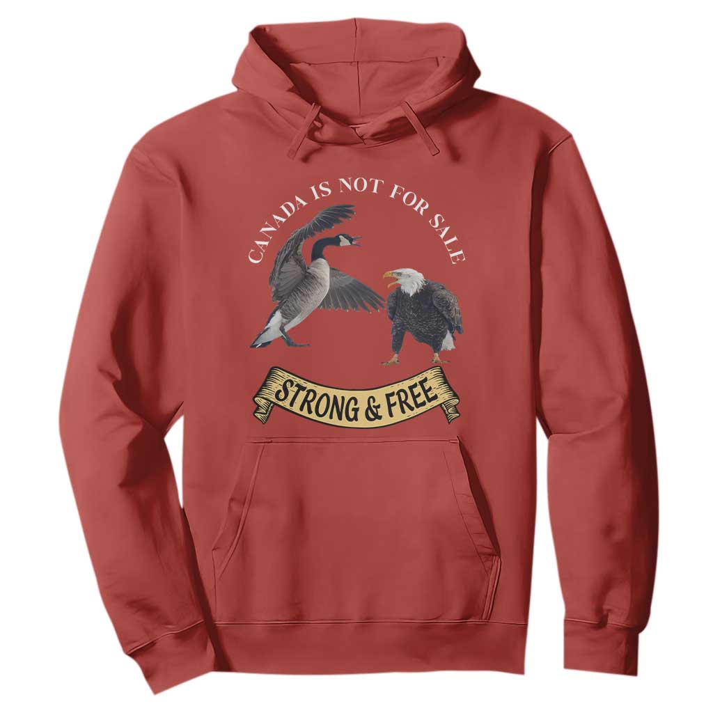 Elbows Up Hoodie Canada Is Not For Sale Goose Vs Eagle TS02 Red Print Your Wear