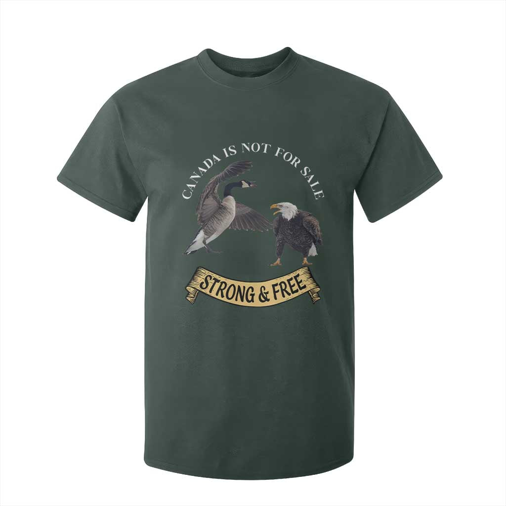 Elbows Up T Shirt For Kid Canada Is Not For Sale Goose Vs Eagle TS02 Dark Forest Green Print Your Wear