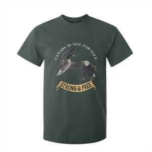 Elbows Up T Shirt For Kid Canada Is Not For Sale Goose Vs Eagle TS02 Dark Forest Green Print Your Wear