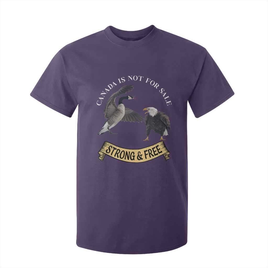 Elbows Up T Shirt For Kid Canada Is Not For Sale Goose Vs Eagle TS02 Purple Print Your Wear