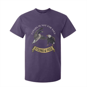 Elbows Up T Shirt For Kid Canada Is Not For Sale Goose Vs Eagle TS02 Purple Print Your Wear