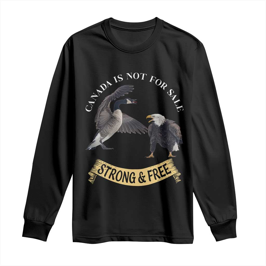 Elbows Up Long Sleeve Shirt Canada Is Not For Sale Goose Vs Eagle TS02 Black Print Your Wear