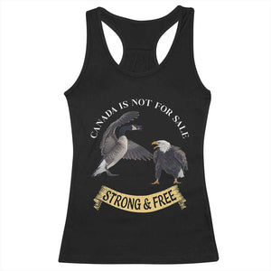 Elbows Up Racerback Tank Top Canada Is Not For Sale Goose Vs Eagle TS02 Black Print Your Wear