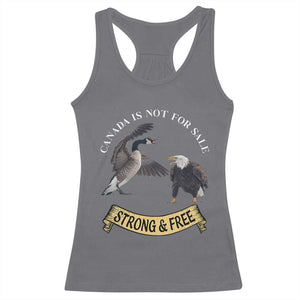 Elbows Up Racerback Tank Top Canada Is Not For Sale Goose Vs Eagle TS02 Charcoal Print Your Wear