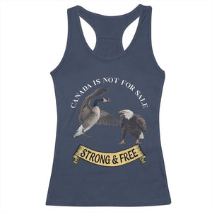 Elbows Up Racerback Tank Top Canada Is Not For Sale Goose Vs Eagle TS02 Navy Print Your Wear