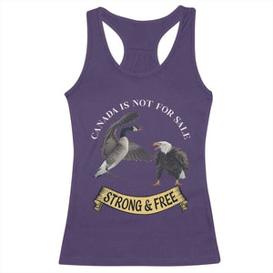 Elbows Up Racerback Tank Top Canada Is Not For Sale Goose Vs Eagle TS02 Purple Print Your Wear