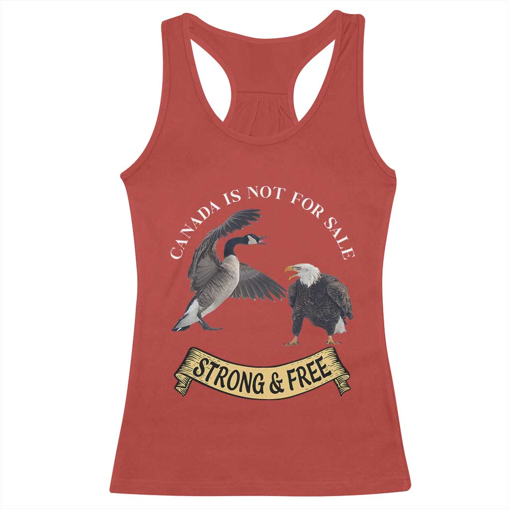 Elbows Up Racerback Tank Top Canada Is Not For Sale Goose Vs Eagle TS02 Red Print Your Wear