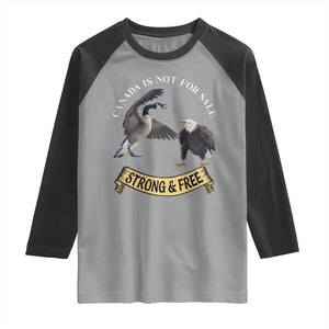 Elbows Up Raglan Shirt Canada Is Not For Sale Goose Vs Eagle TS02 Sport Gray Black Print Your Wear