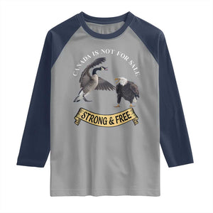 Elbows Up Raglan Shirt Canada Is Not For Sale Goose Vs Eagle TS02 Sport Gray Navy Print Your Wear