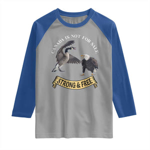Elbows Up Raglan Shirt Canada Is Not For Sale Goose Vs Eagle TS02 Sport Gray Royal Print Your Wear
