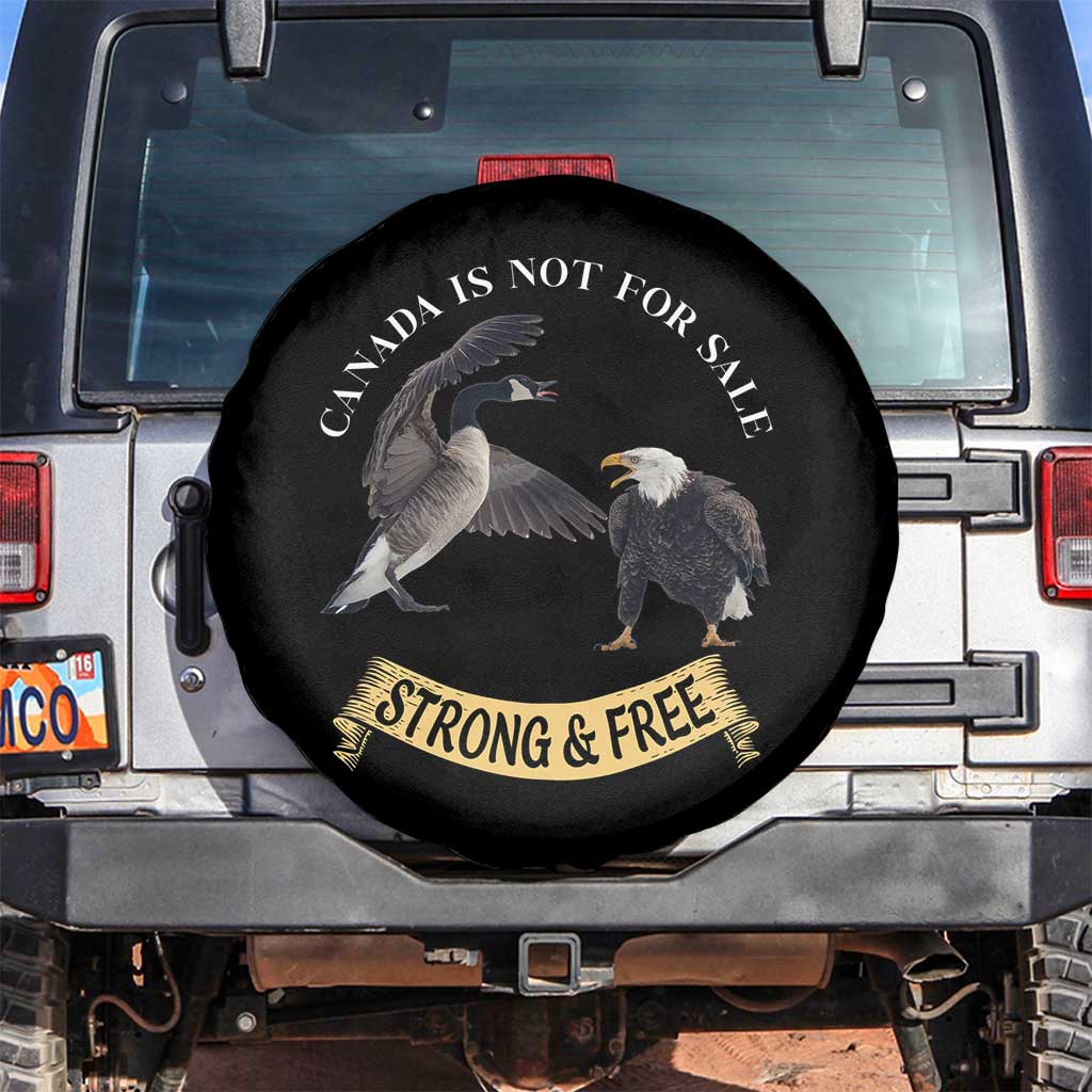 Elbows Up Spare Tire Cover Canada Is Not For Sale Goose Vs Eagle TS02 No hole Black Print Your Wear