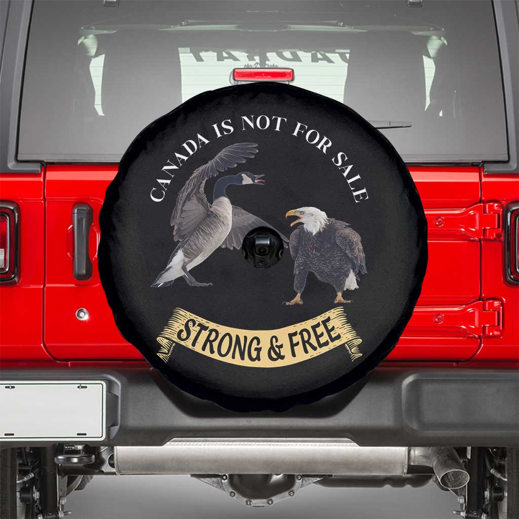 Elbows Up Spare Tire Cover Canada Is Not For Sale Goose Vs Eagle TS02 Black Print Your Wear
