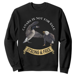 Elbows Up Sweatshirt Canada Is Not For Sale Goose Vs Eagle TS02 Black Print Your Wear
