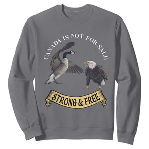 Elbows Up Sweatshirt Canada Is Not For Sale Goose Vs Eagle TS02 Charcoal Print Your Wear