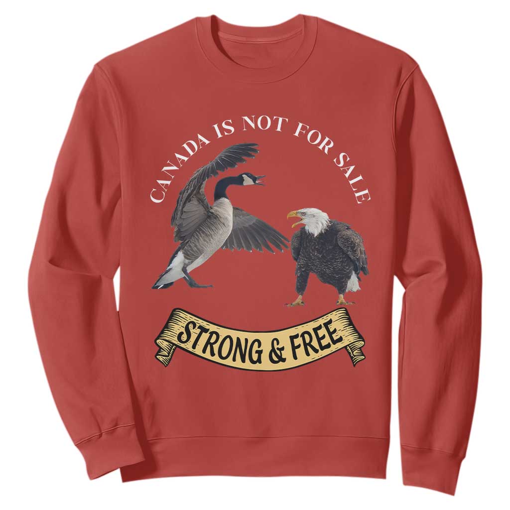 Elbows Up Sweatshirt Canada Is Not For Sale Goose Vs Eagle TS02 Red Print Your Wear
