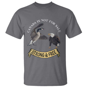 Elbows Up T Shirt Canada Is Not For Sale Goose Vs Eagle TS02 Charcoal Print Your Wear