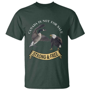 Elbows Up T Shirt Canada Is Not For Sale Goose Vs Eagle TS02 Dark Forest Green Print Your Wear