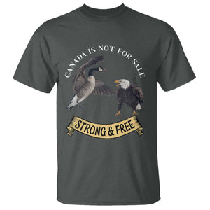 Elbows Up T Shirt Canada Is Not For Sale Goose Vs Eagle TS02 Dark Heather Print Your Wear