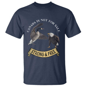 Elbows Up T Shirt Canada Is Not For Sale Goose Vs Eagle TS02 Navy Print Your Wear