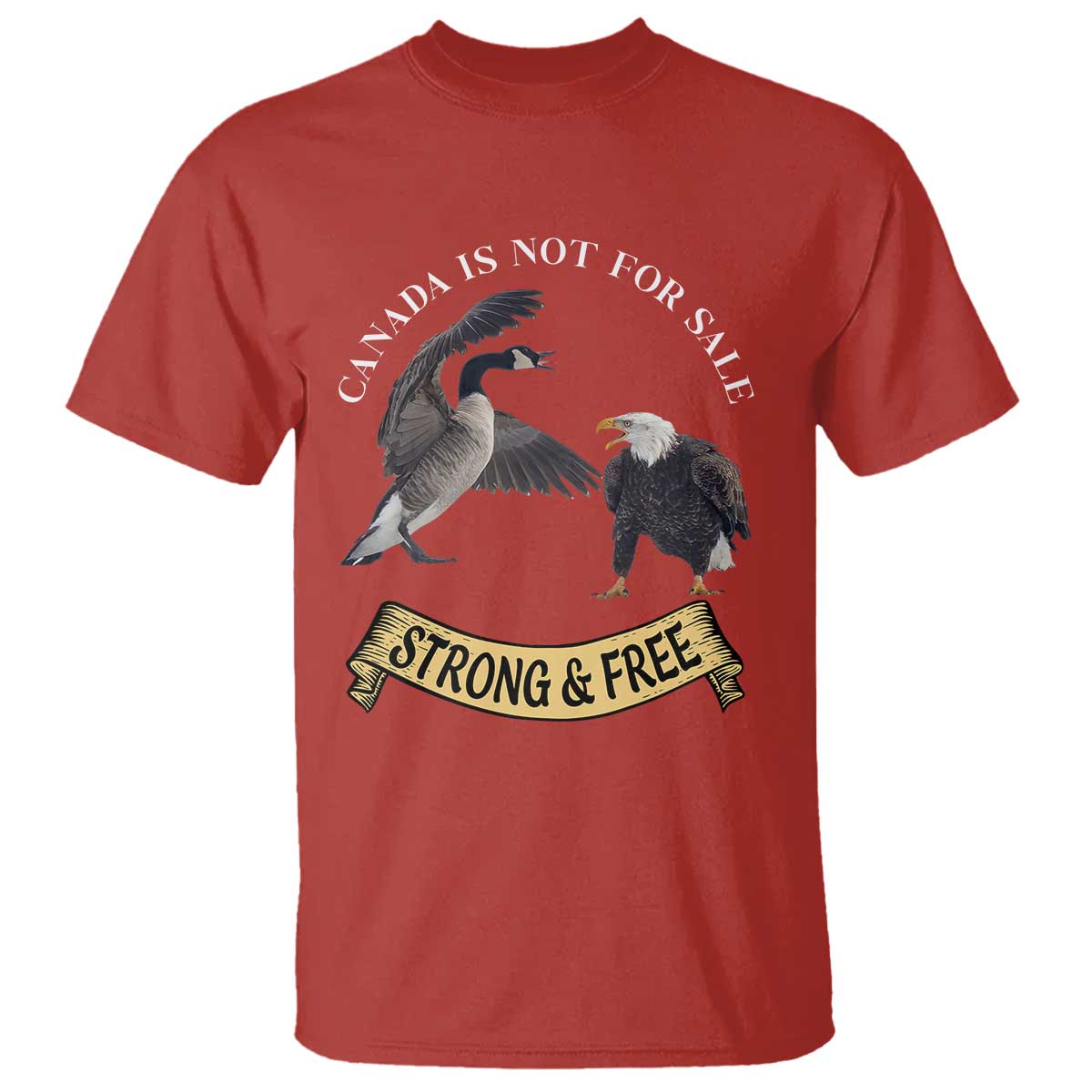 Elbows Up T Shirt Canada Is Not For Sale Goose Vs Eagle TS02 Red Print Your Wear