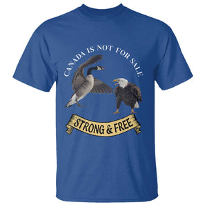 Elbows Up T Shirt Canada Is Not For Sale Goose Vs Eagle TS02 Royal Blue Print Your Wear