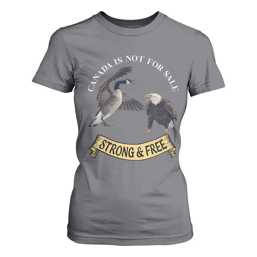 Elbows Up T Shirt For Women Canada Is Not For Sale Goose Vs Eagle TS02 Charcoal Print Your Wear