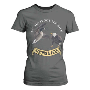 Elbows Up T Shirt For Women Canada Is Not For Sale Goose Vs Eagle TS02 Dark Heather Print Your Wear