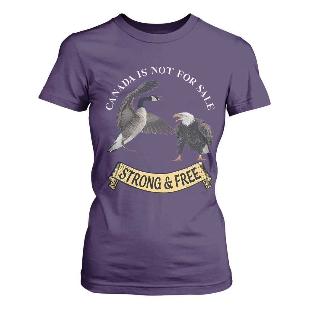 Elbows Up T Shirt For Women Canada Is Not For Sale Goose Vs Eagle TS02 Purple Print Your Wear