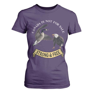 Elbows Up T Shirt For Women Canada Is Not For Sale Goose Vs Eagle TS02 Purple Print Your Wear
