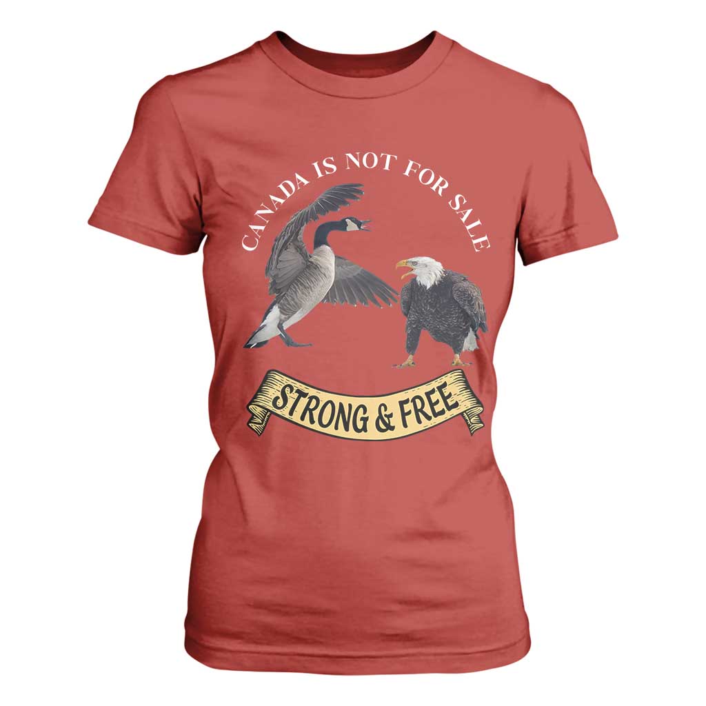 Elbows Up T Shirt For Women Canada Is Not For Sale Goose Vs Eagle TS02 Red Print Your Wear
