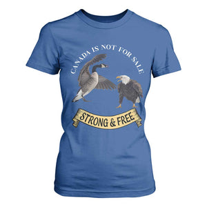 Elbows Up T Shirt For Women Canada Is Not For Sale Goose Vs Eagle TS02 Royal Blue Print Your Wear