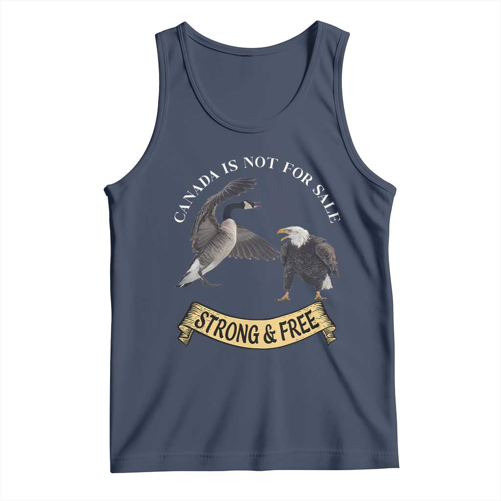 Elbows Up Tank Top Canada Is Not For Sale Goose Vs Eagle TS02 Navy Print Your Wear