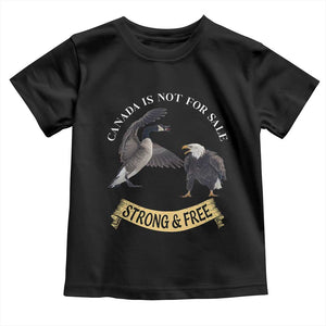 Elbows Up Toddler T Shirt Canada Is Not For Sale Goose Vs Eagle TS02 Black Print Your Wear