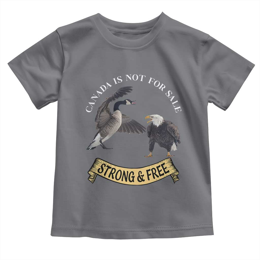 Elbows Up Toddler T Shirt Canada Is Not For Sale Goose Vs Eagle TS02 Charcoal Print Your Wear