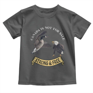Elbows Up Toddler T Shirt Canada Is Not For Sale Goose Vs Eagle TS02 Dark Heather Print Your Wear