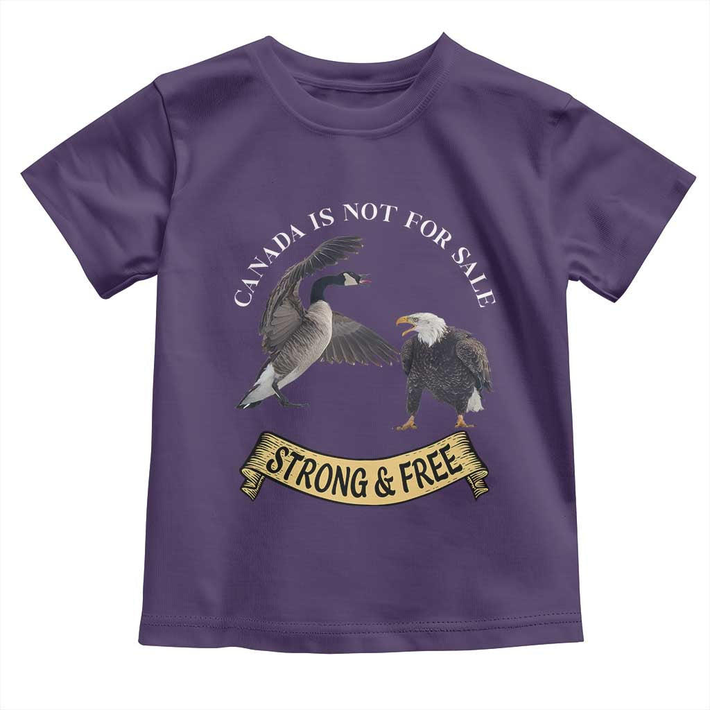 Elbows Up Toddler T Shirt Canada Is Not For Sale Goose Vs Eagle TS02 Purple Print Your Wear