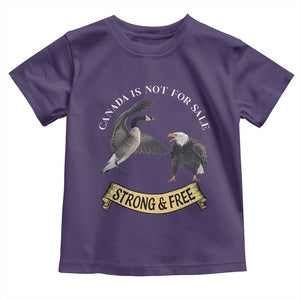 Elbows Up Toddler T Shirt Canada Is Not For Sale Goose Vs Eagle TS02 Purple Print Your Wear