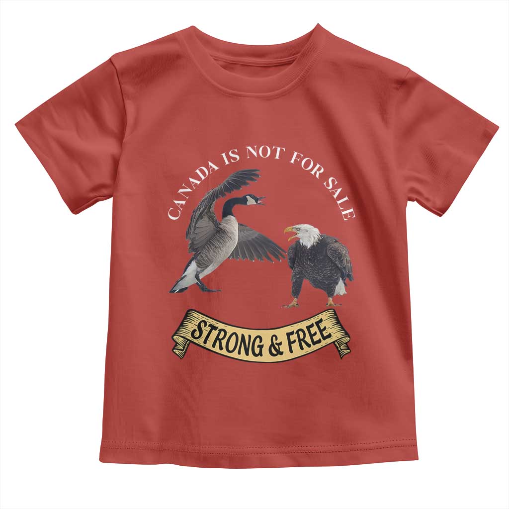 Elbows Up Toddler T Shirt Canada Is Not For Sale Goose Vs Eagle TS02 Red Print Your Wear