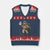 Foxtrot Delta Tango Resist Bear V-Neck Knit Sweater Vest TS02 Navy Red Print Your Wear