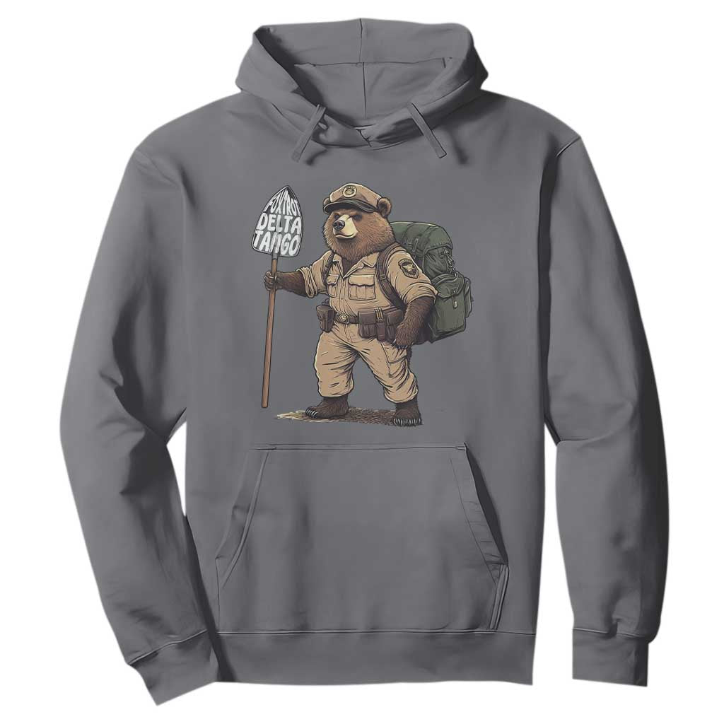 Foxtrot Delta Tango Resist Bear Hoodie TS02 Charcoal Print Your Wear
