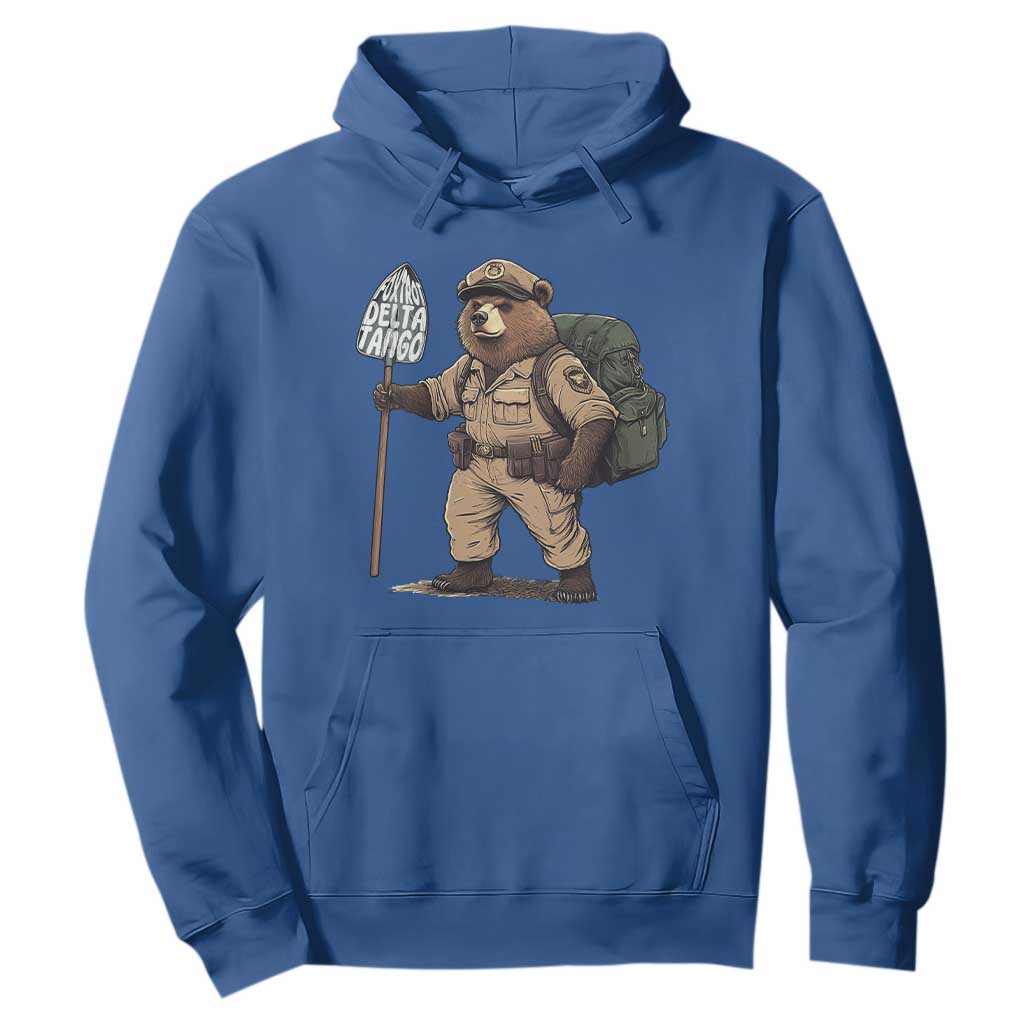 Foxtrot Delta Tango Resist Bear Hoodie TS02 Royal Blue Print Your Wear