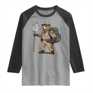 Foxtrot Delta Tango Resist Bear Raglan Shirt TS02 Sport Gray Black Print Your Wear