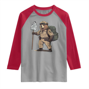 Foxtrot Delta Tango Resist Bear Raglan Shirt TS02 Sport Gray Red Print Your Wear