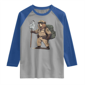 Foxtrot Delta Tango Resist Bear Raglan Shirt TS02 Sport Gray Royal Print Your Wear