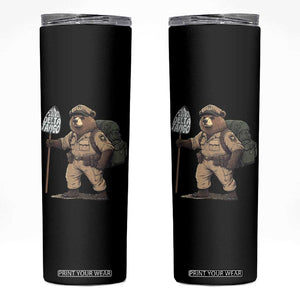 Foxtrot Delta Tango Resist Bear Skinny Tumbler TS02 Black Print Your Wear