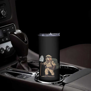 Foxtrot Delta Tango Resist Bear Skinny Tumbler TS02 Print Your Wear