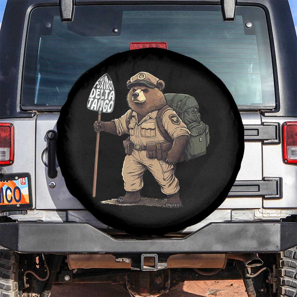 Foxtrot Delta Tango Resist Bear Spare Tire Cover TS02 No hole Black Print Your Wear